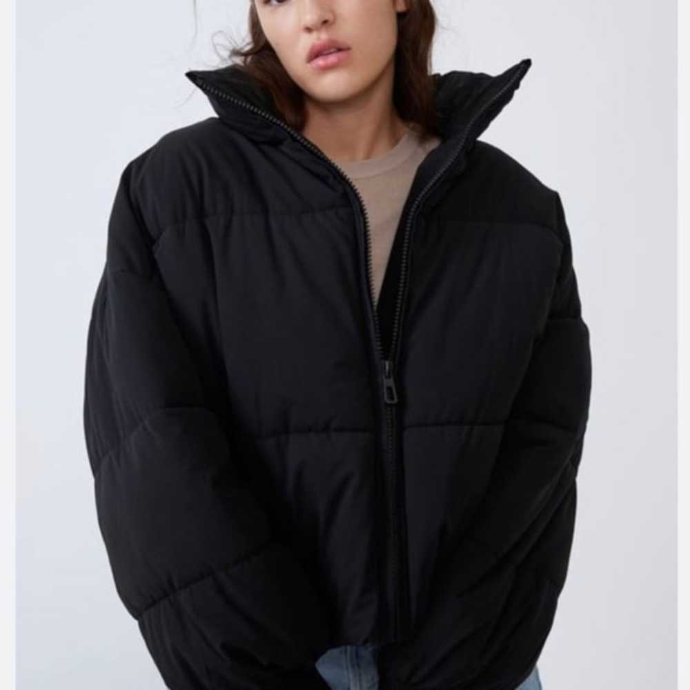 Zara oversized puffer black jacket Bloggers favor… - image 6