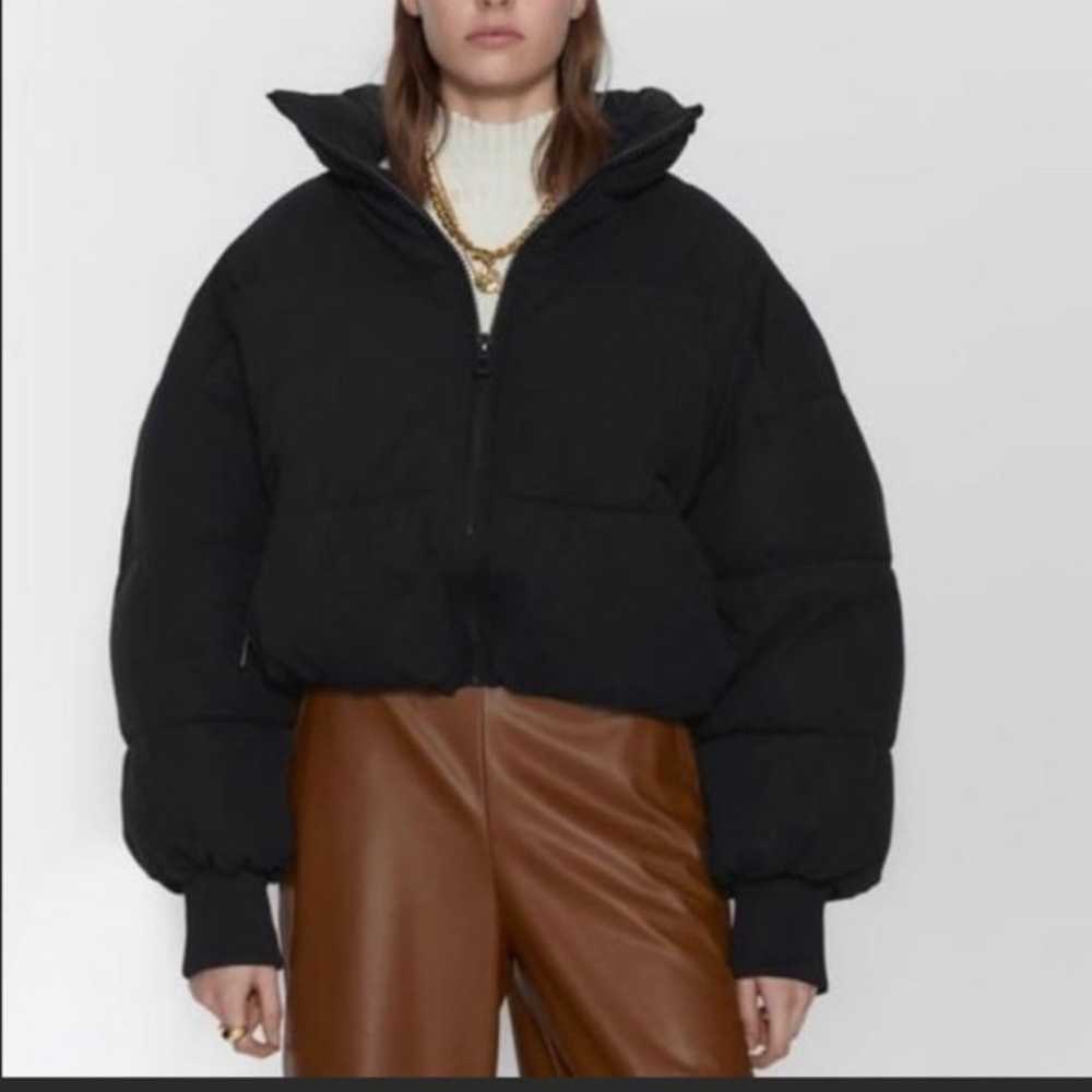 Zara oversized puffer black jacket Bloggers favor… - image 8