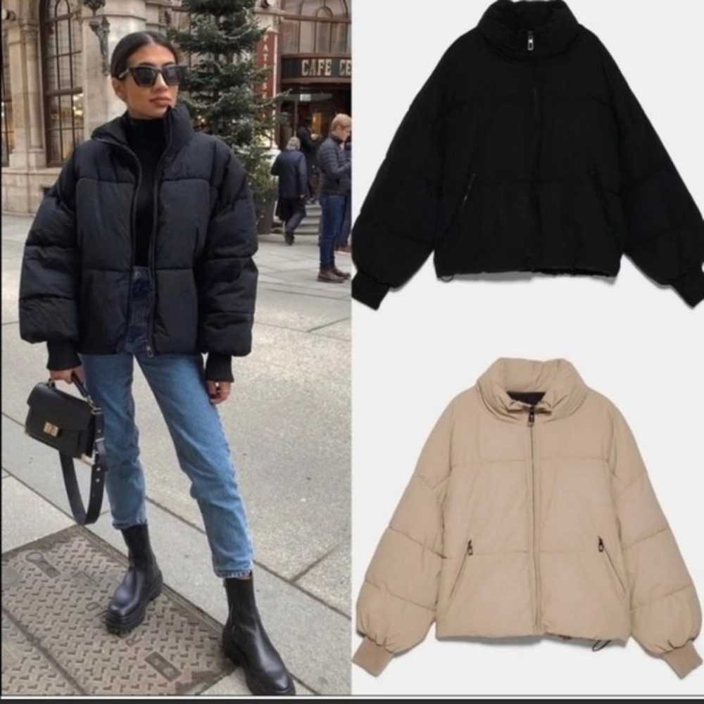 Zara oversized puffer black jacket Bloggers favor… - image 9