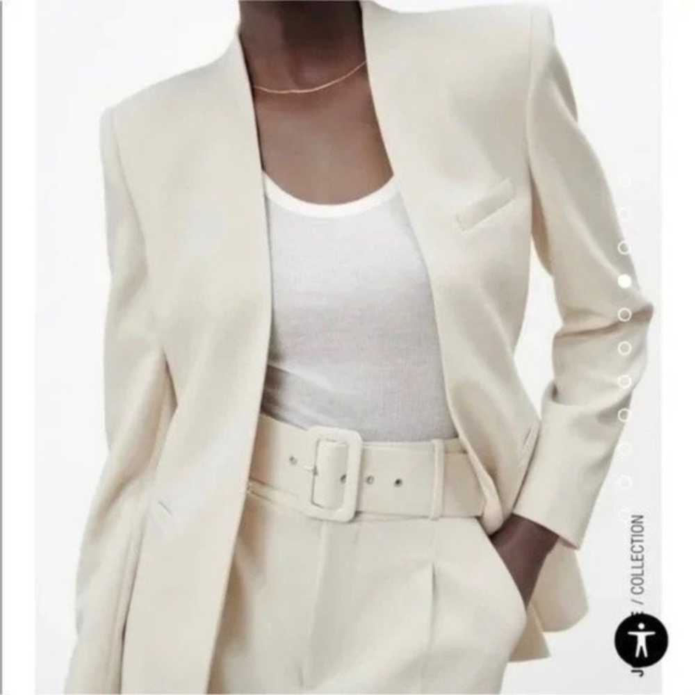 Zara Inverted Lapel Long Blazer Kate Middleton Bl… - image 4