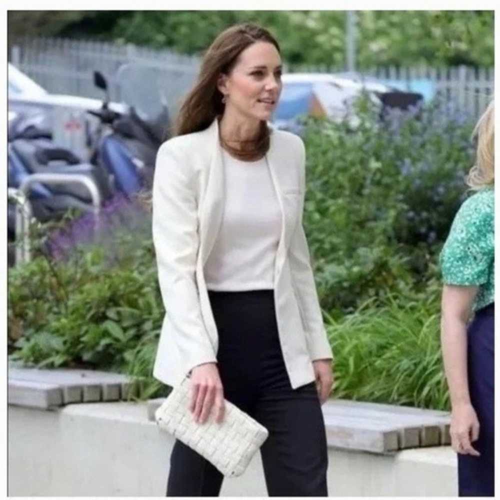 Zara Inverted Lapel Long Blazer Kate Middleton Bl… - image 5