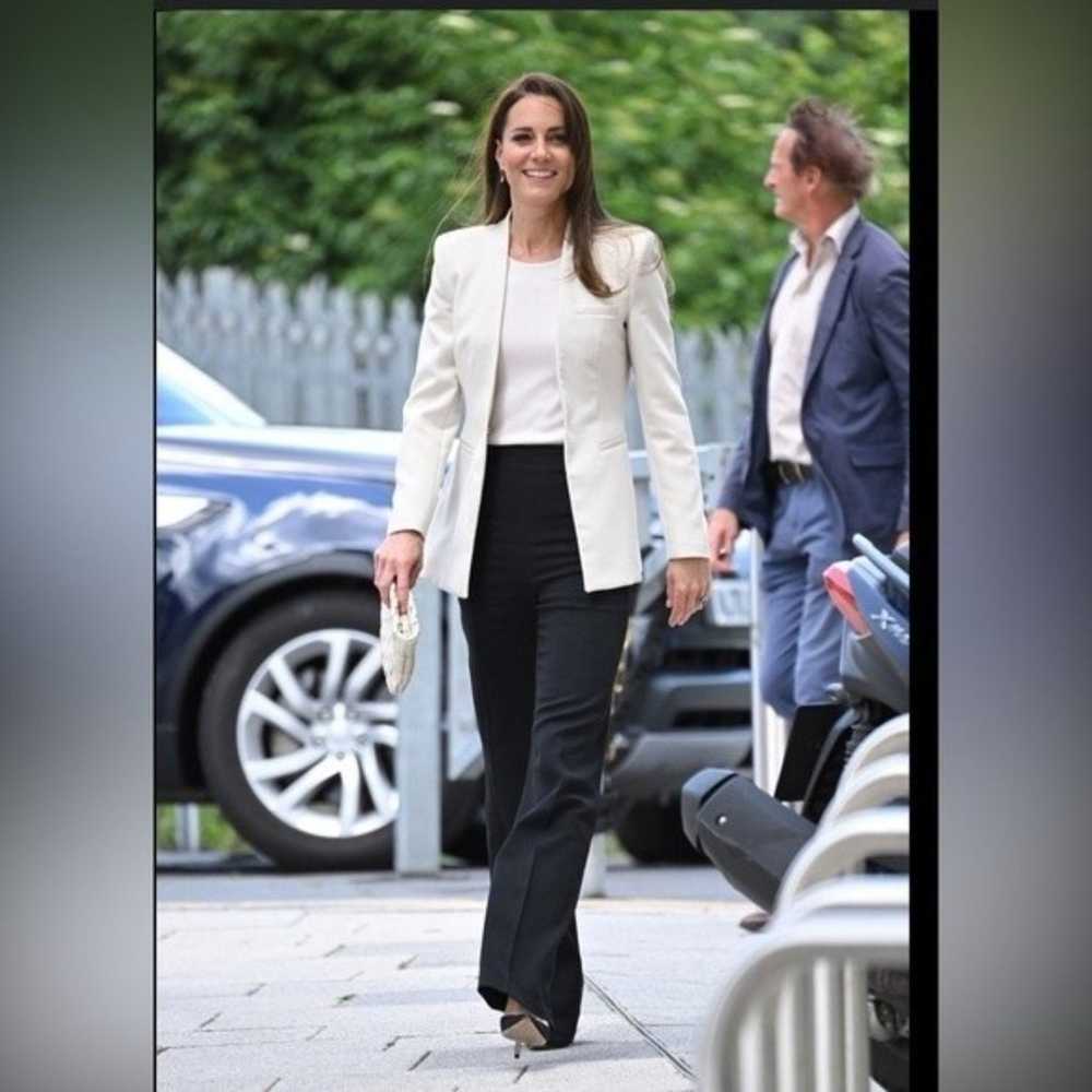 Zara Inverted Lapel Long Blazer Kate Middleton Bl… - image 8
