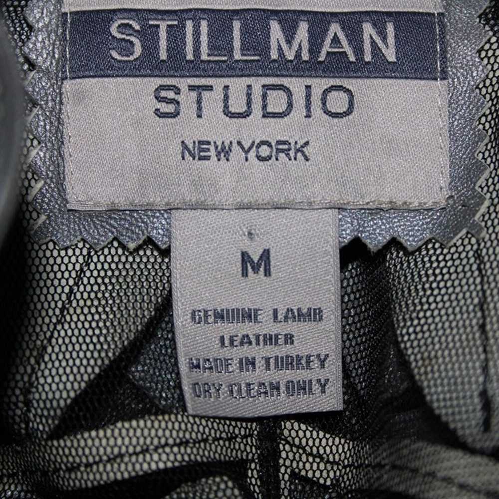 Stillman Studio Sz M Gray Black Sheer Genuine Lam… - image 8