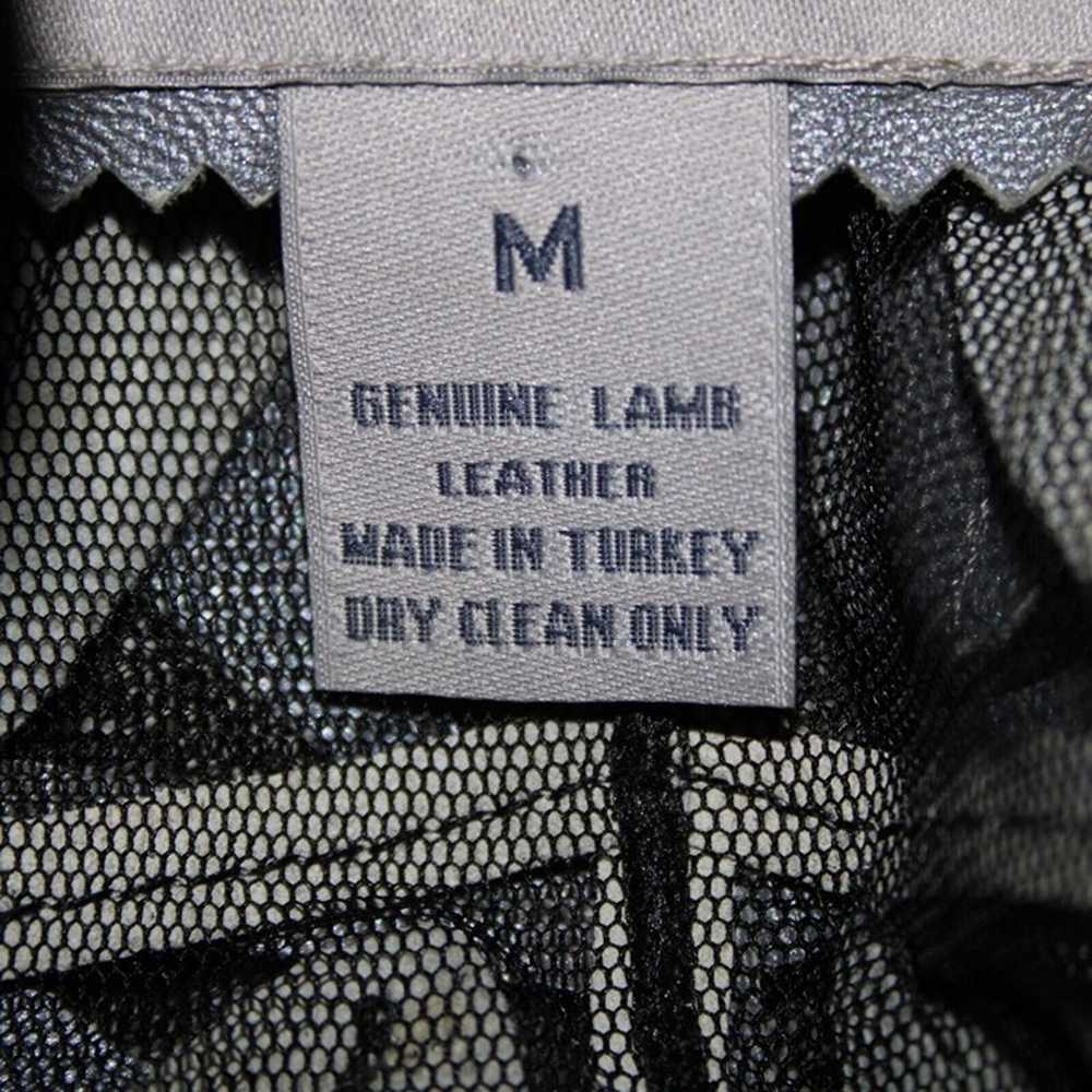 Stillman Studio Sz M Gray Black Sheer Genuine Lam… - image 9