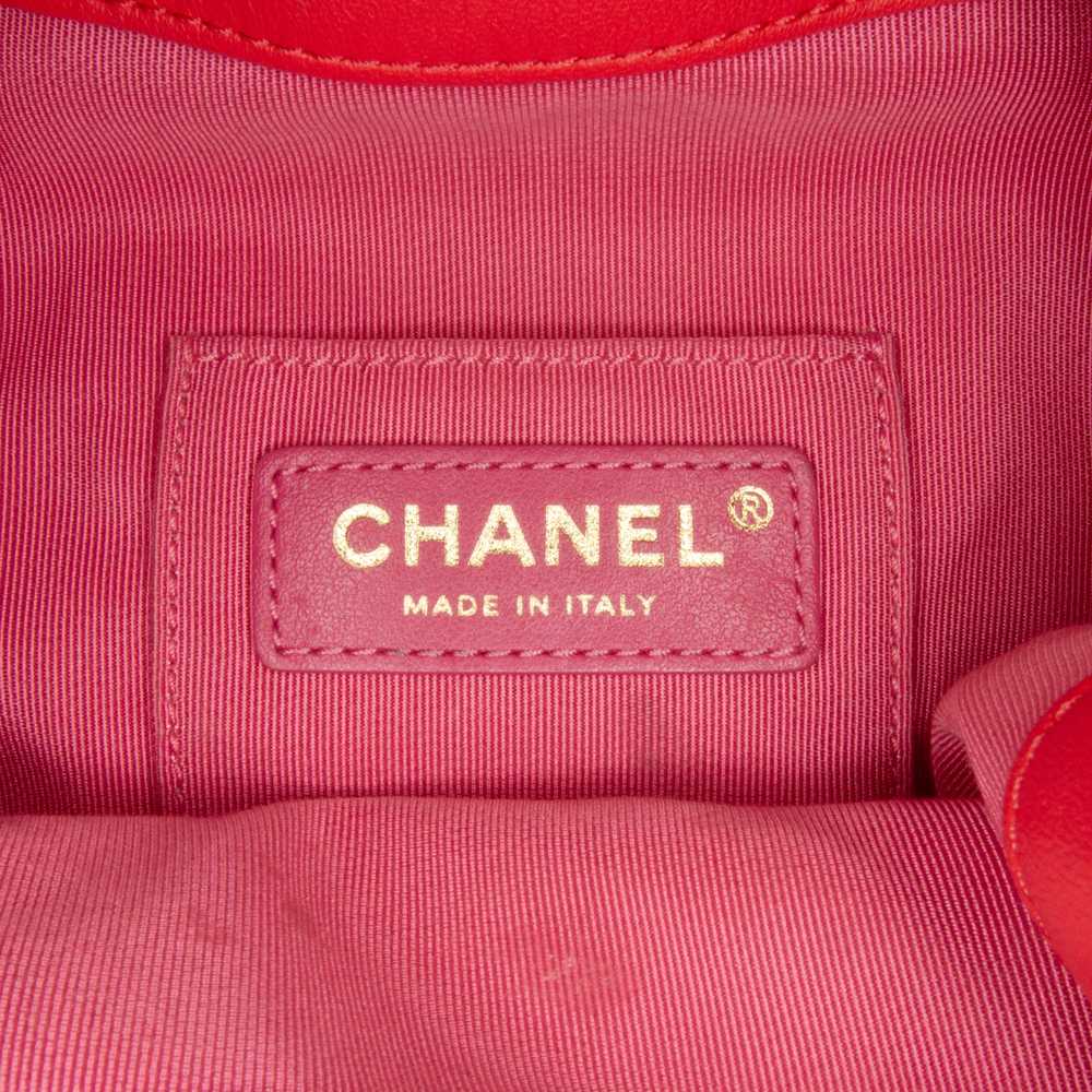 Pink Chanel Entwined Chain Drawstring Bucket - image 7