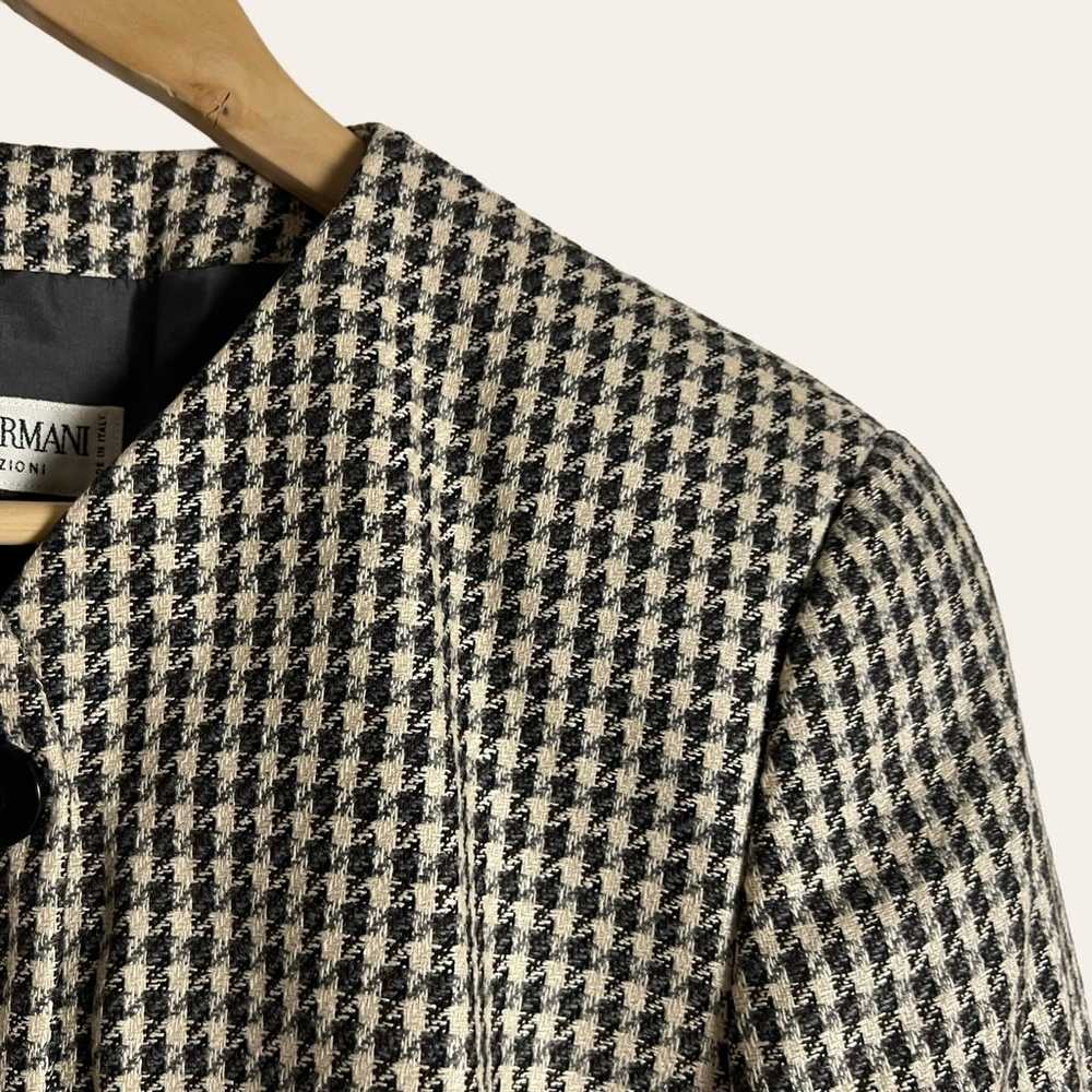 Giorgio Armani Vintage Checkered Houndstooth Wool… - image 2
