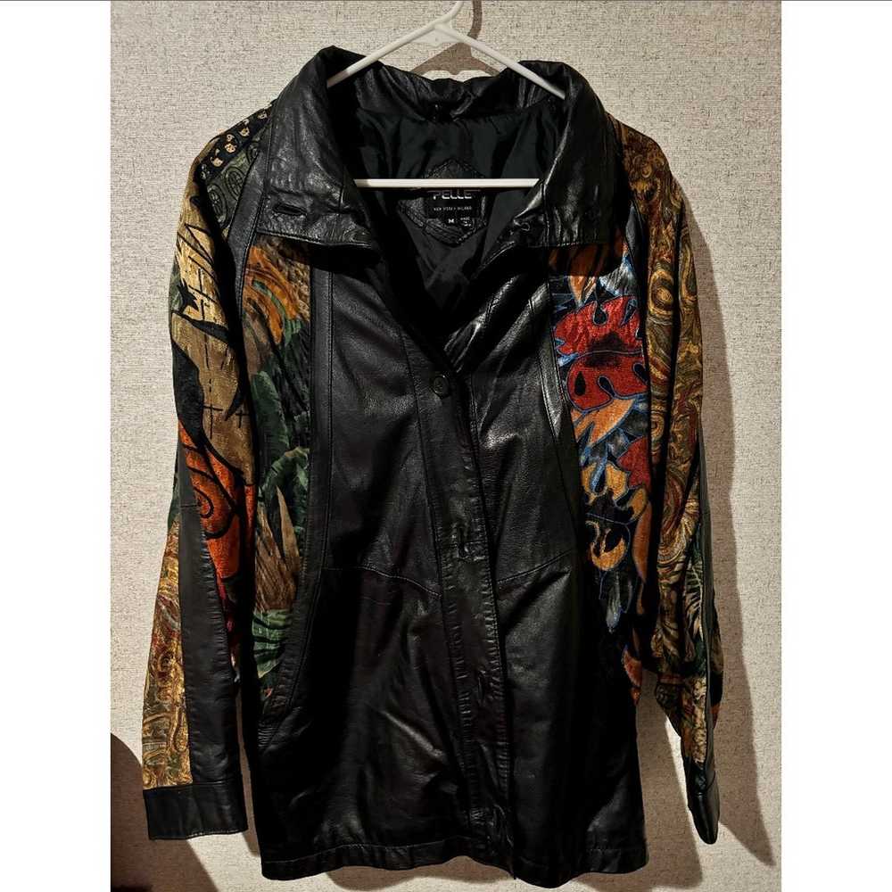 Vintage 80’s Pelle Milano genuine leather jacket … - image 1