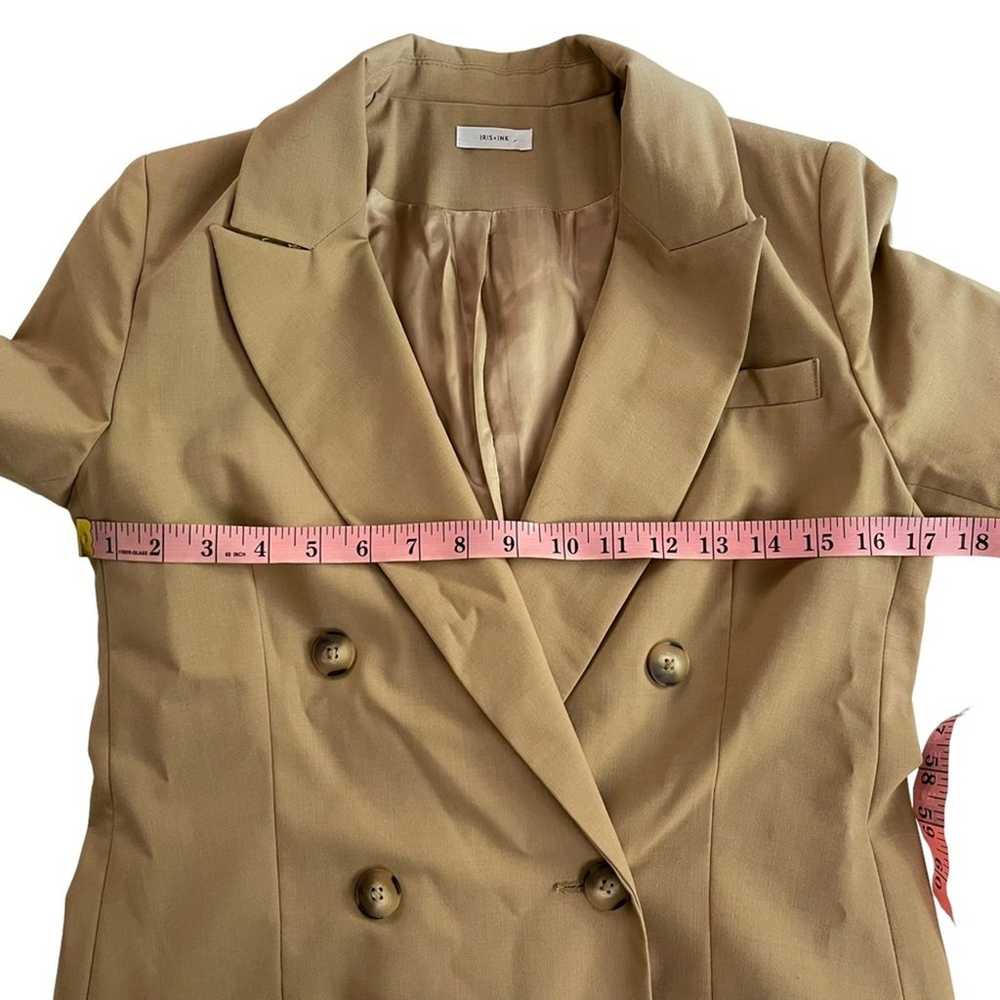 Iris + Ink Dylan Camel Tan Double Breasted Blazer - image 10