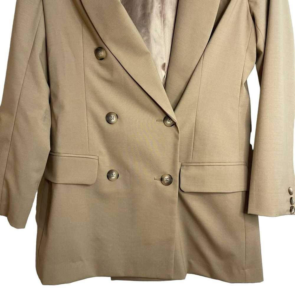 Iris + Ink Dylan Camel Tan Double Breasted Blazer - image 5