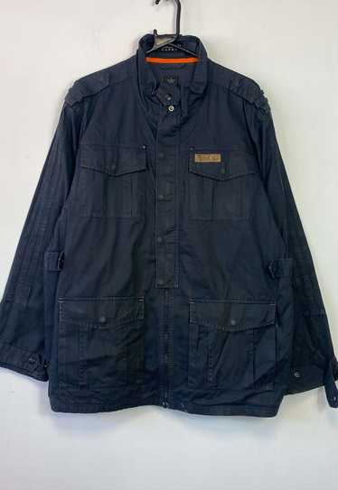 Vintage 80s Navy Adidas Safety Jacket Field XL