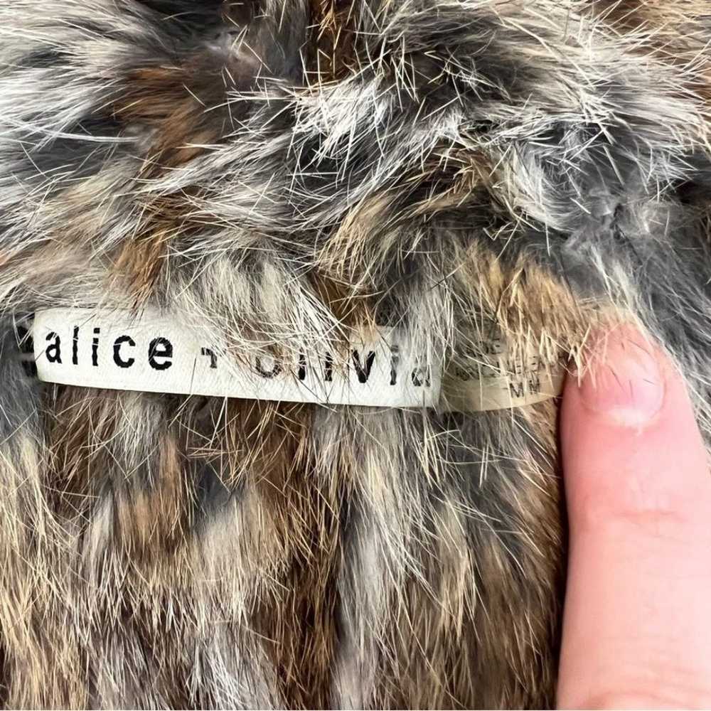Alice + Olivia Harriet Rabbit Fur Vest Medium - image 11