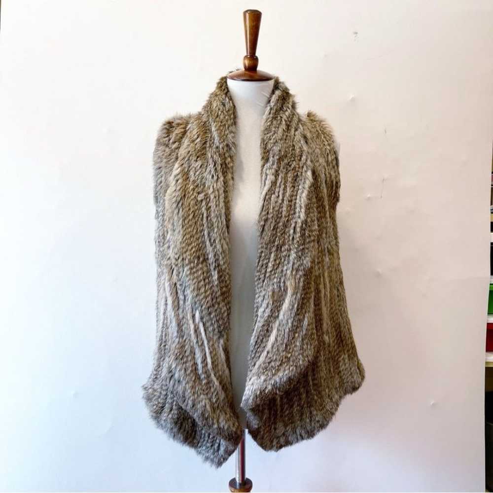 Alice + Olivia Harriet Rabbit Fur Vest Medium - image 7