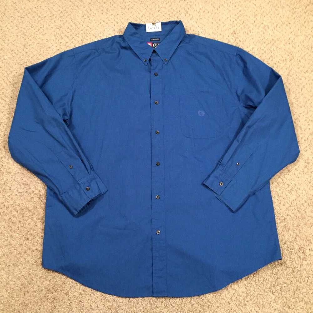 Chaps Chaps Shirt Mens XXL Blue Striped Long Slee… - image 1