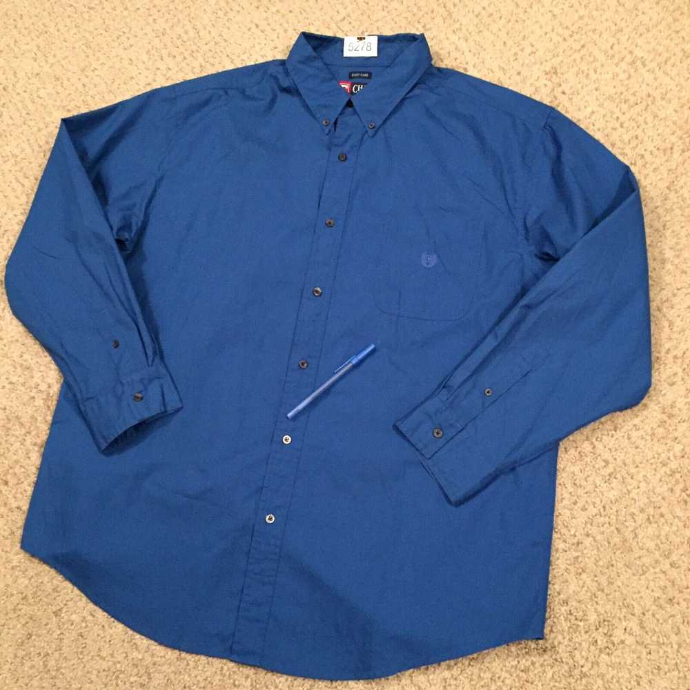 Chaps Chaps Shirt Mens XXL Blue Striped Long Slee… - image 2