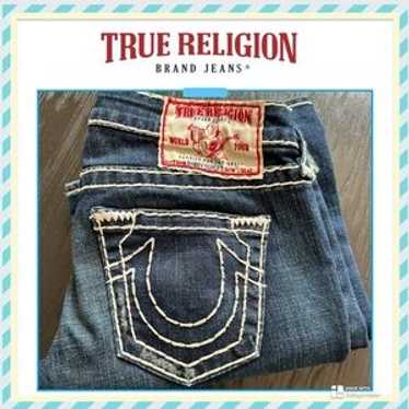 希少 人気【TRUE RELIGION】BOBBY SUPER T 白ステッチ 人気】 トゥルーレリジョン BOBBY SUPER T ホワイトステッチ