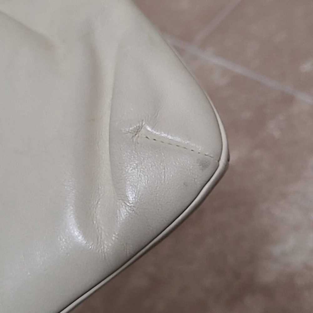 Morris Moskowitz Vintage Off-White Leather Conver… - image 8