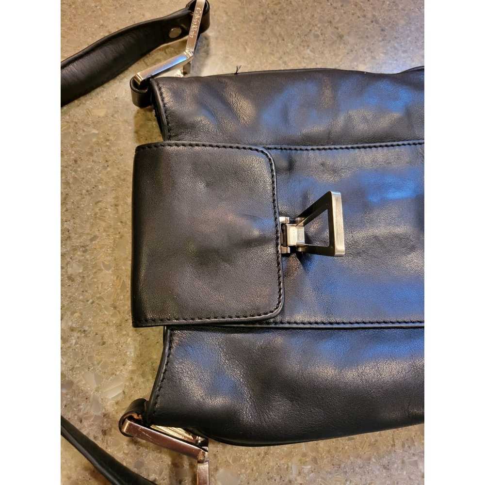 Calvin Klein Black Leather Minimalist Small Handb… - image 5