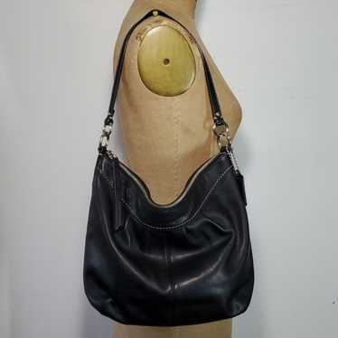 Coach Vintage Soho Pleated Shoulder Bag Black Lea… - image 1