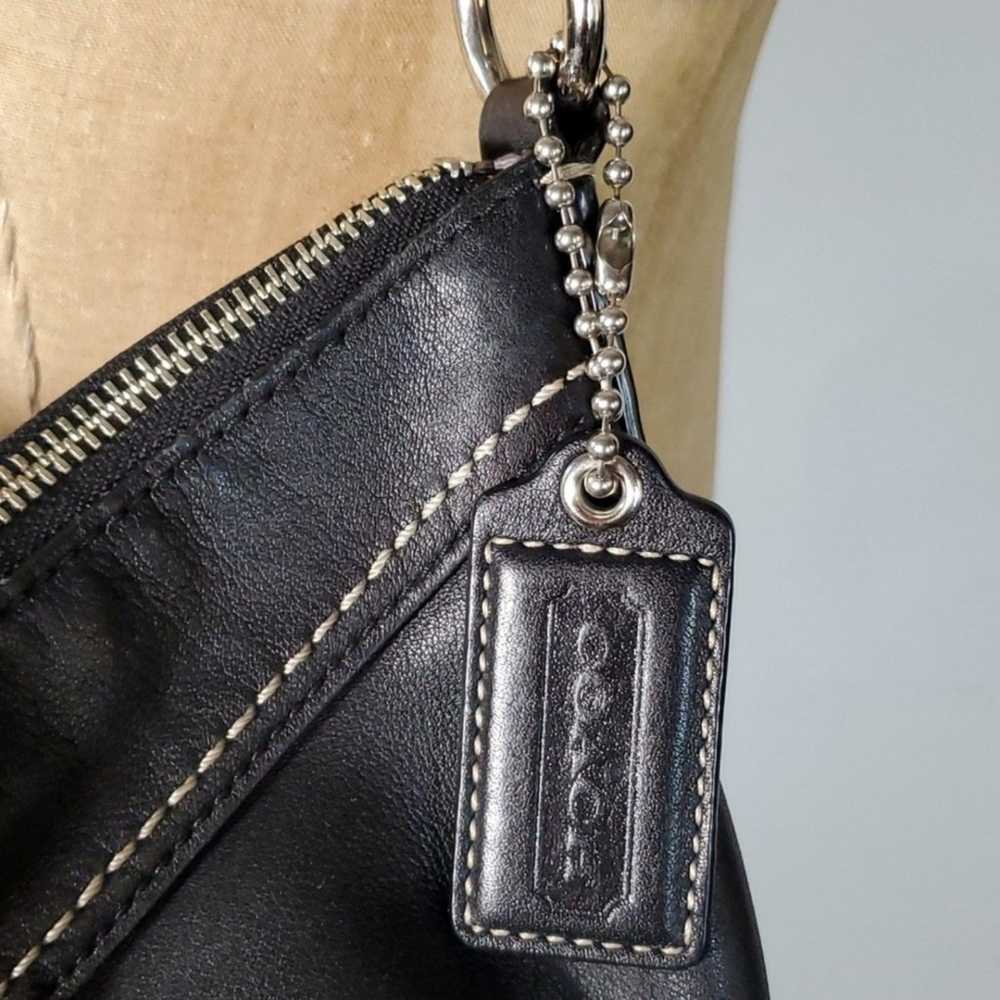 Coach Vintage Soho Pleated Shoulder Bag Black Lea… - image 4