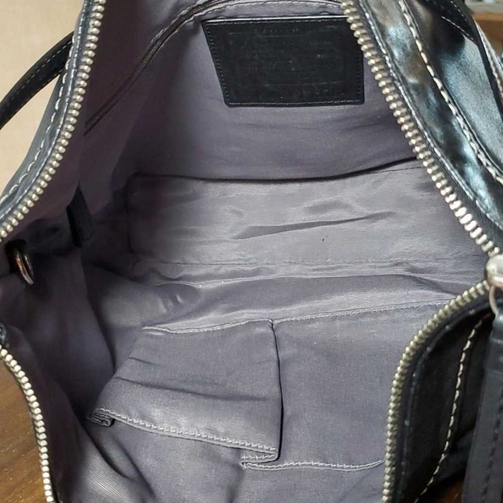 Coach Vintage Soho Pleated Shoulder Bag Black Lea… - image 6