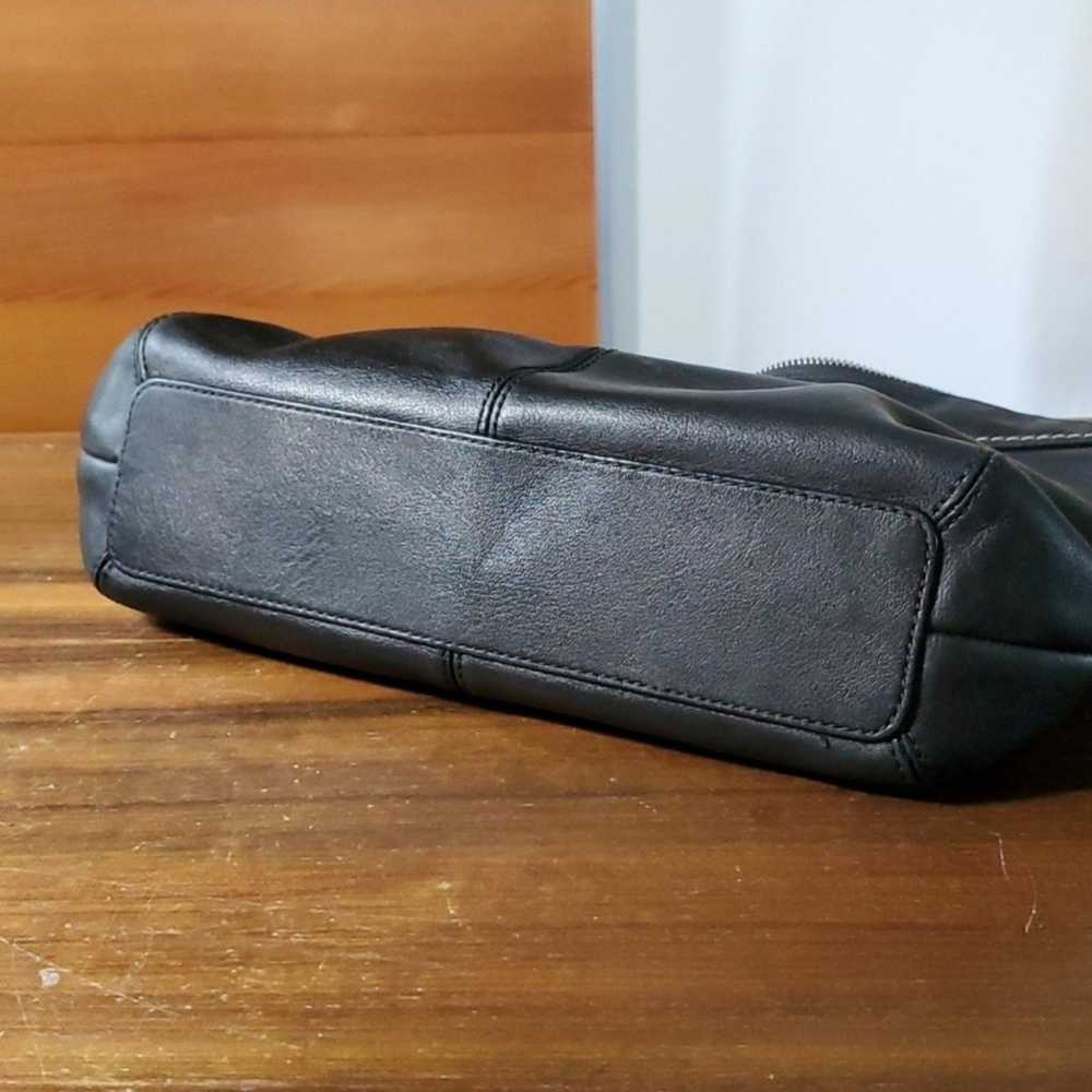 Coach Vintage Soho Pleated Shoulder Bag Black Lea… - image 9