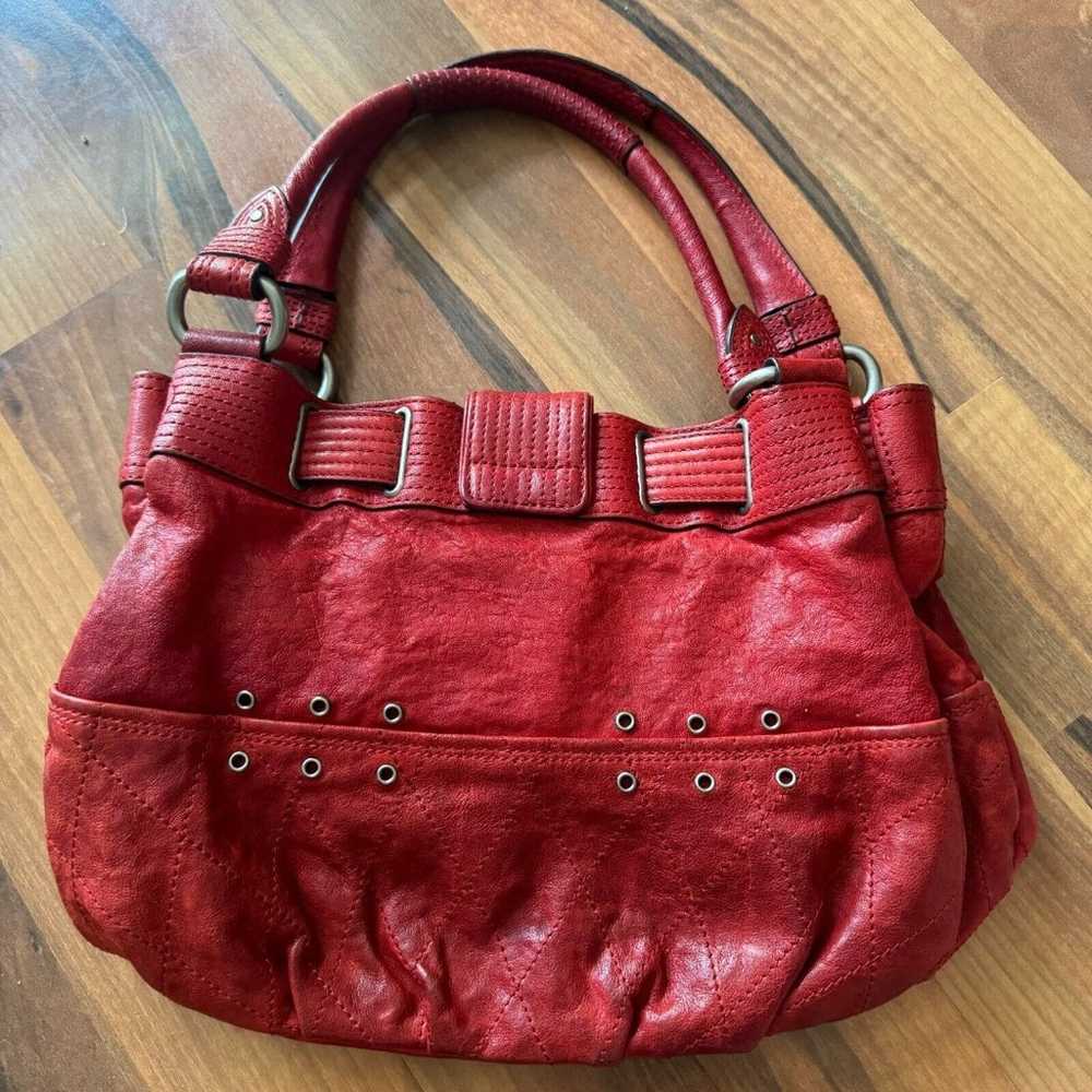 Juicy Couture Vintage Y2K  Dark Red Leather Satch… - image 2