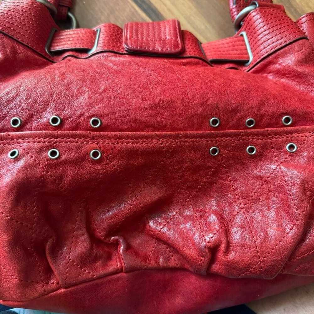 Juicy Couture Vintage Y2K  Dark Red Leather Satch… - image 8