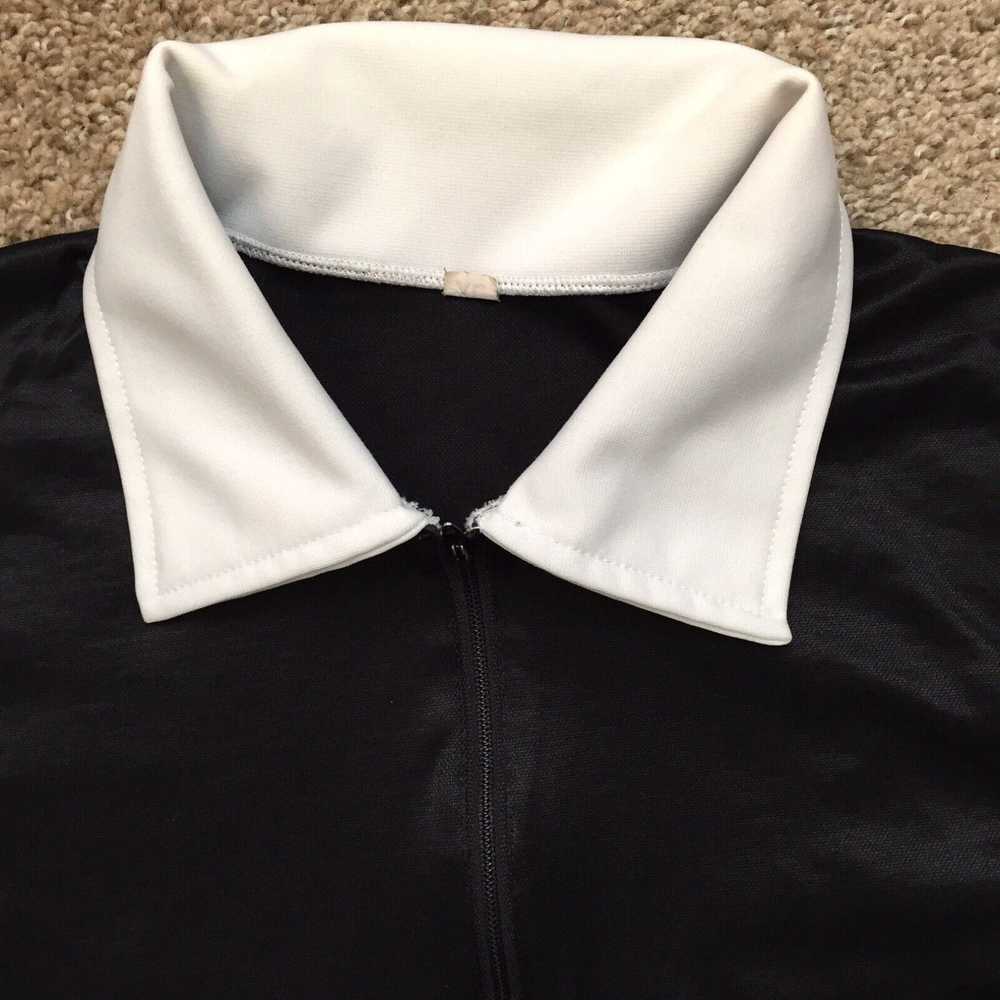 Vintage Men's Unbranded Polo Shirt XL Black 1/4 Z… - image 2