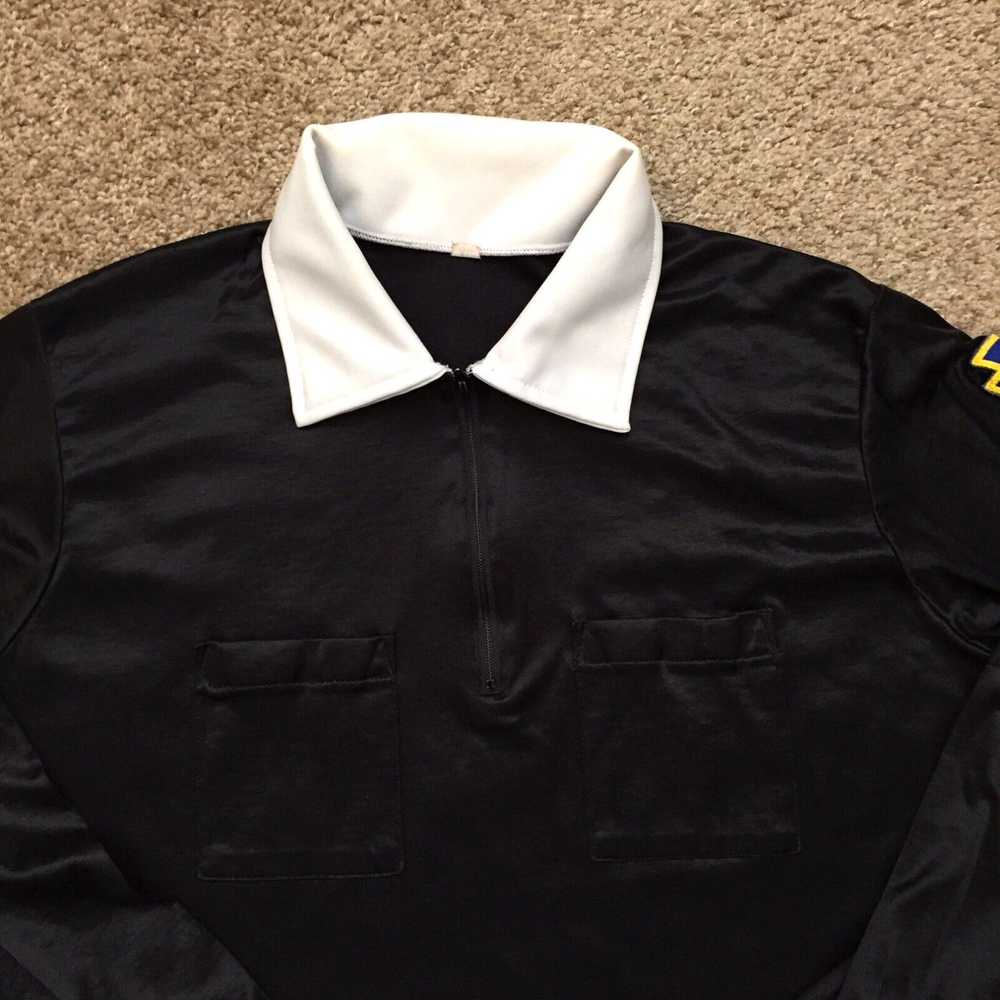 Vintage Men's Unbranded Polo Shirt XL Black 1/4 Z… - image 3