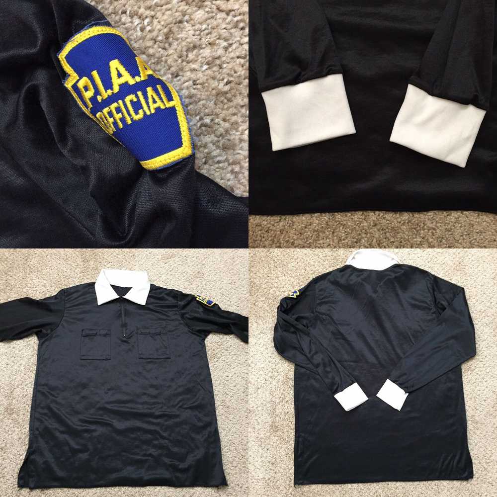 Vintage Men's Unbranded Polo Shirt XL Black 1/4 Z… - image 4