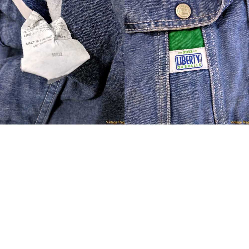 Vintage LIBERTY Work Denim Jeans Bib Overalls Men… - image 4