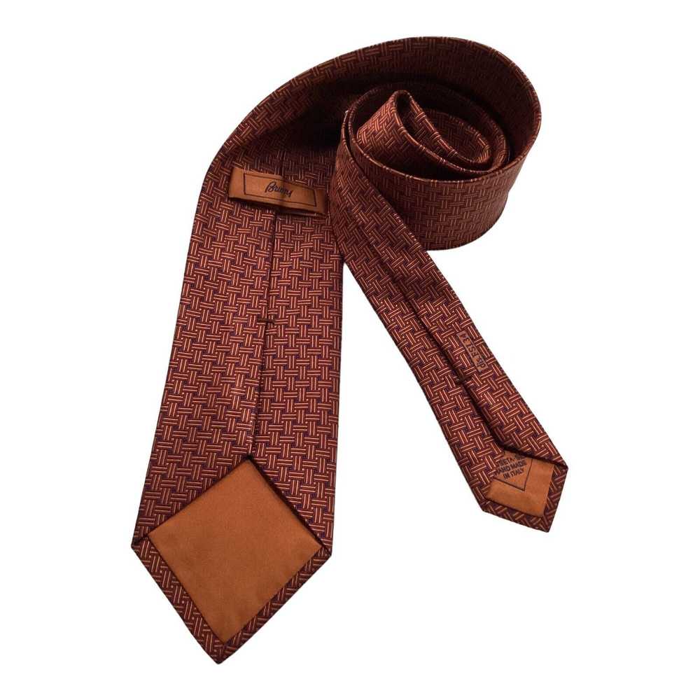 Brioni BRIONI Geometric Silk Tie Hand Made Italy … - image 3