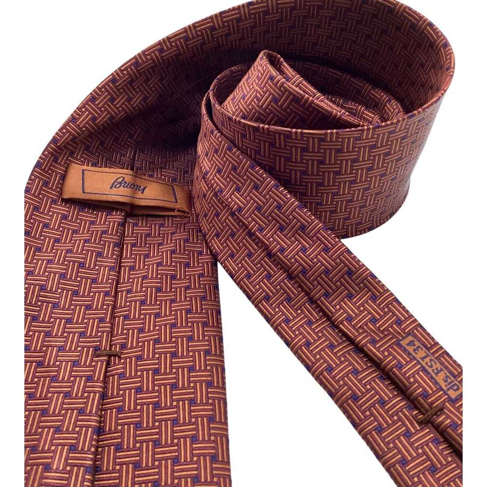 Brioni BRIONI Geometric Silk Tie Hand Made Italy … - image 4