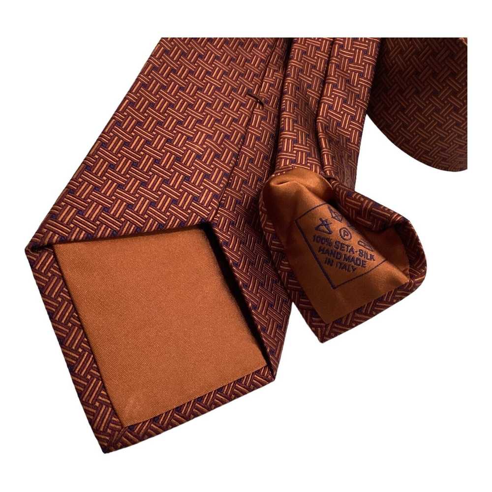 Brioni BRIONI Geometric Silk Tie Hand Made Italy … - image 5