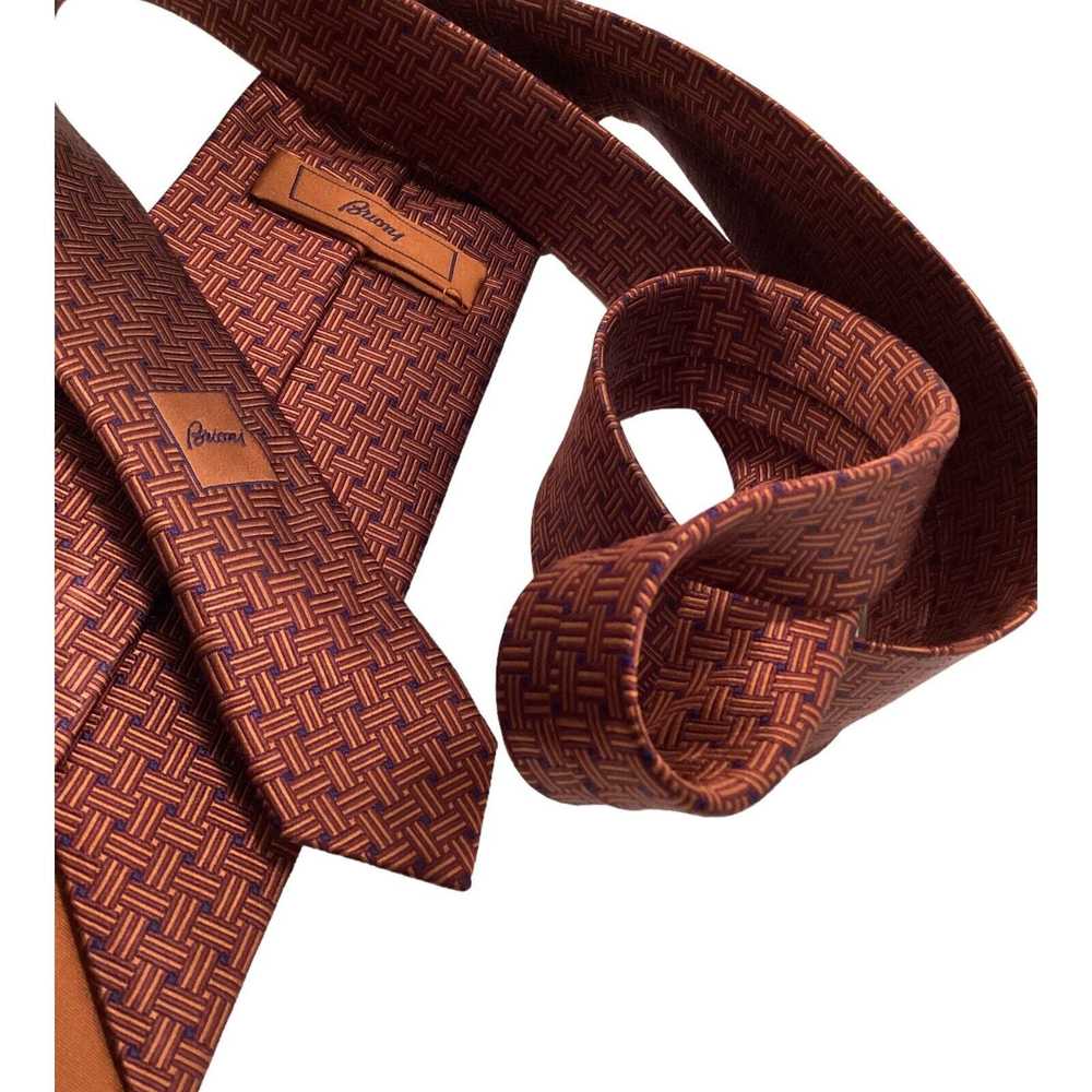 Brioni BRIONI Geometric Silk Tie Hand Made Italy … - image 6