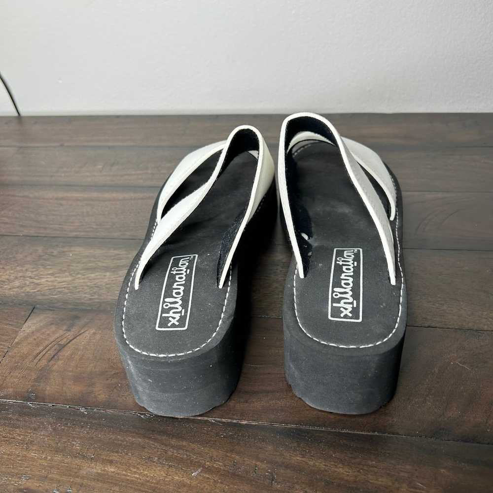 Vintage 90s 1990s 2000s y2k square toe sandals bl… - image 6