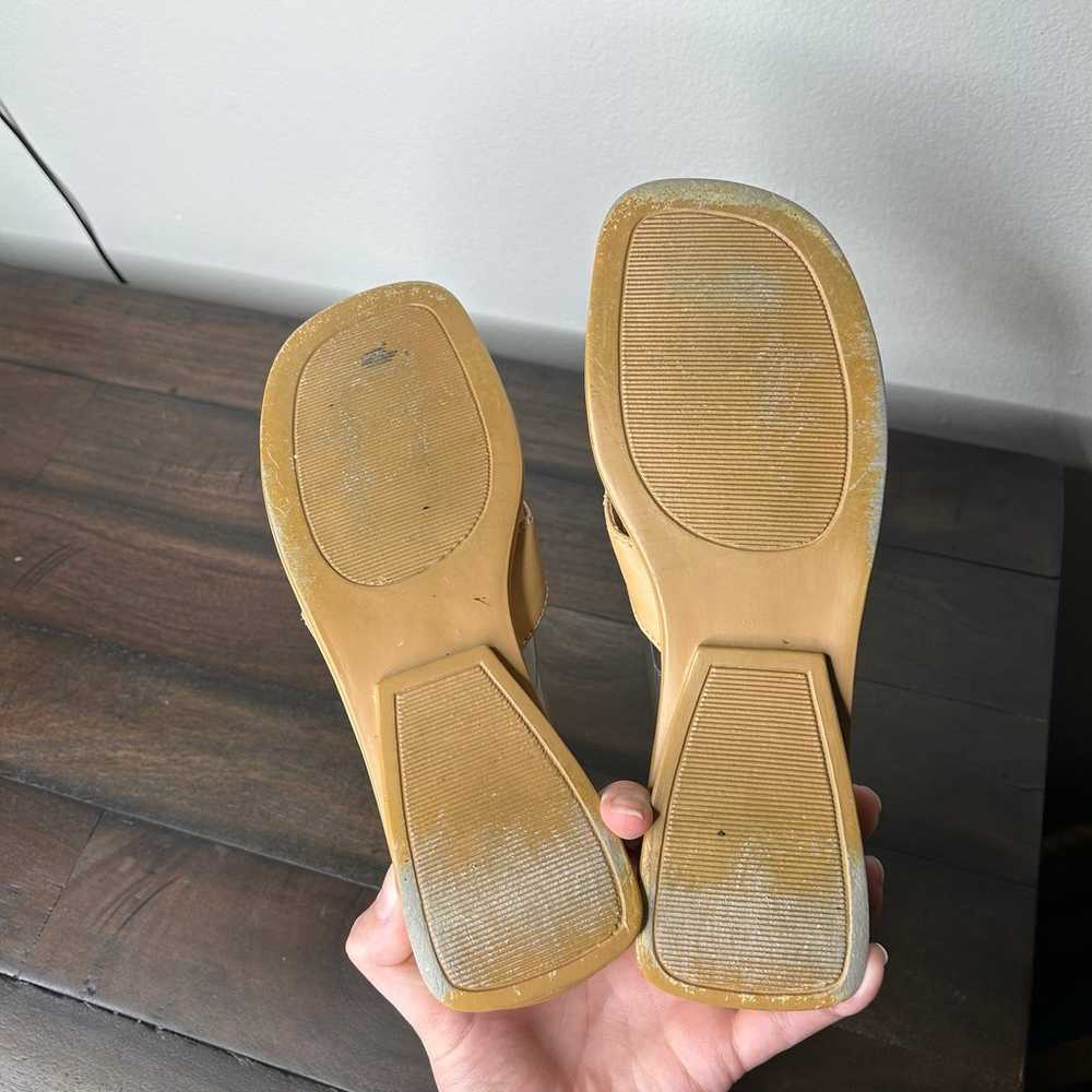 Vintage 90s 1990s 2000s y2k square toe sandals bl… - image 11