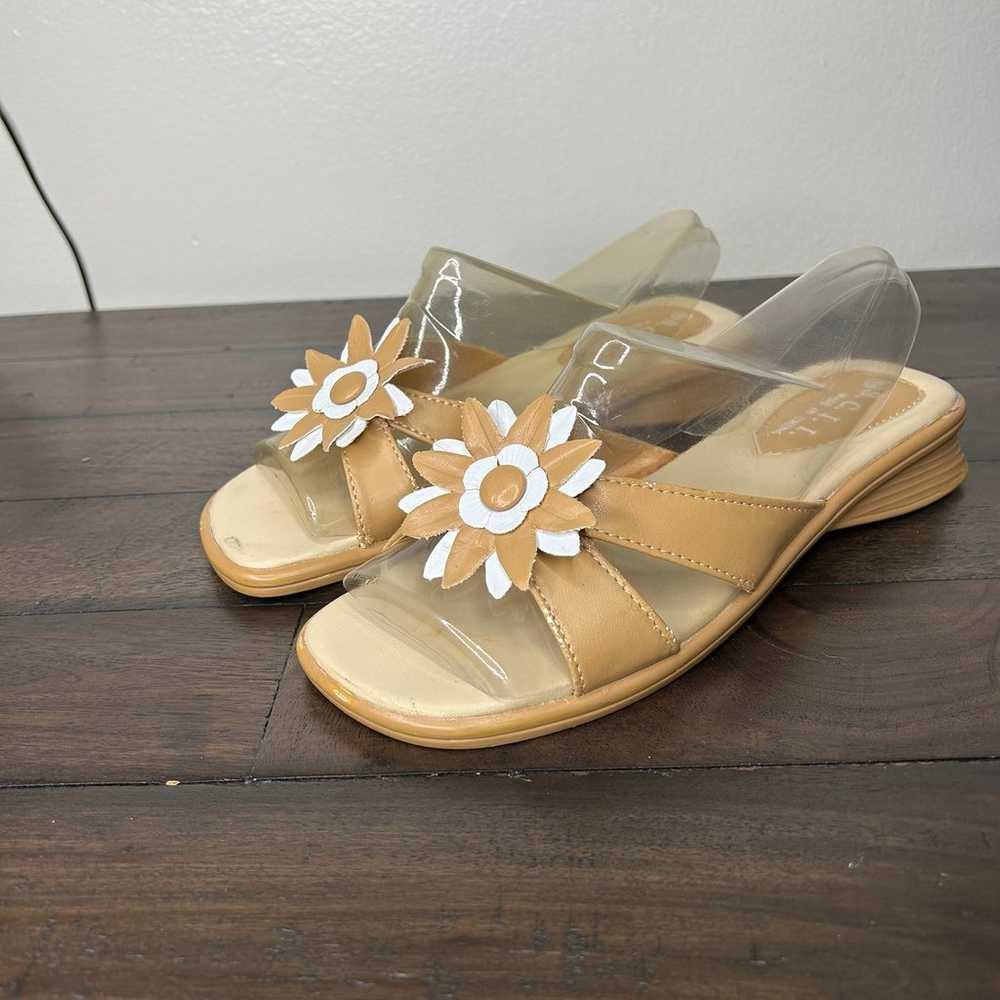 Vintage 90s 1990s 2000s y2k square toe sandals bl… - image 12