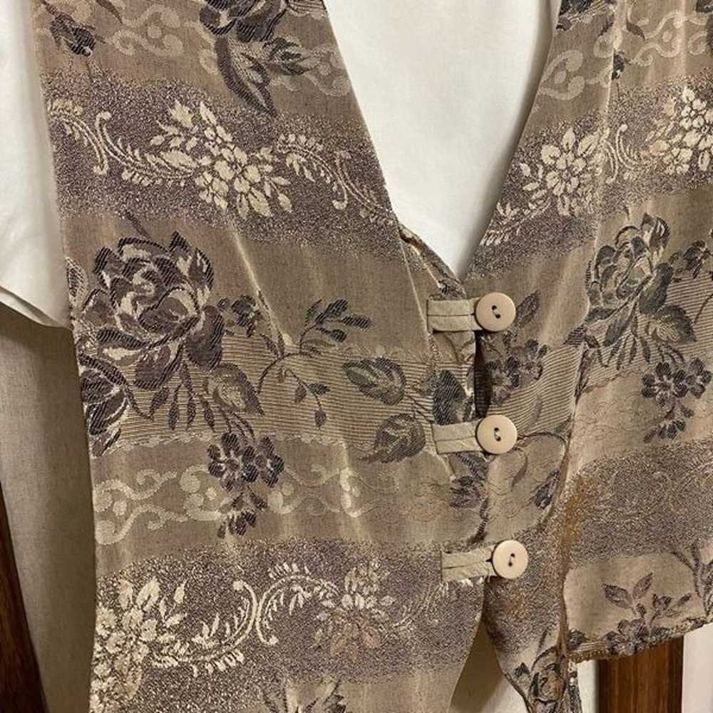 80’s Brocade Vested Blouse - image 3