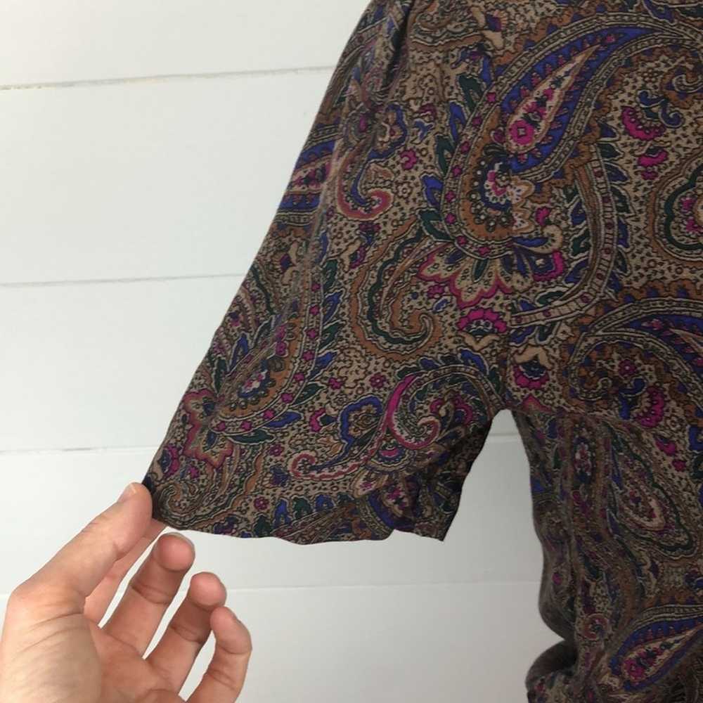 Russ Togs Petites paisley short sleeve button blo… - image 5