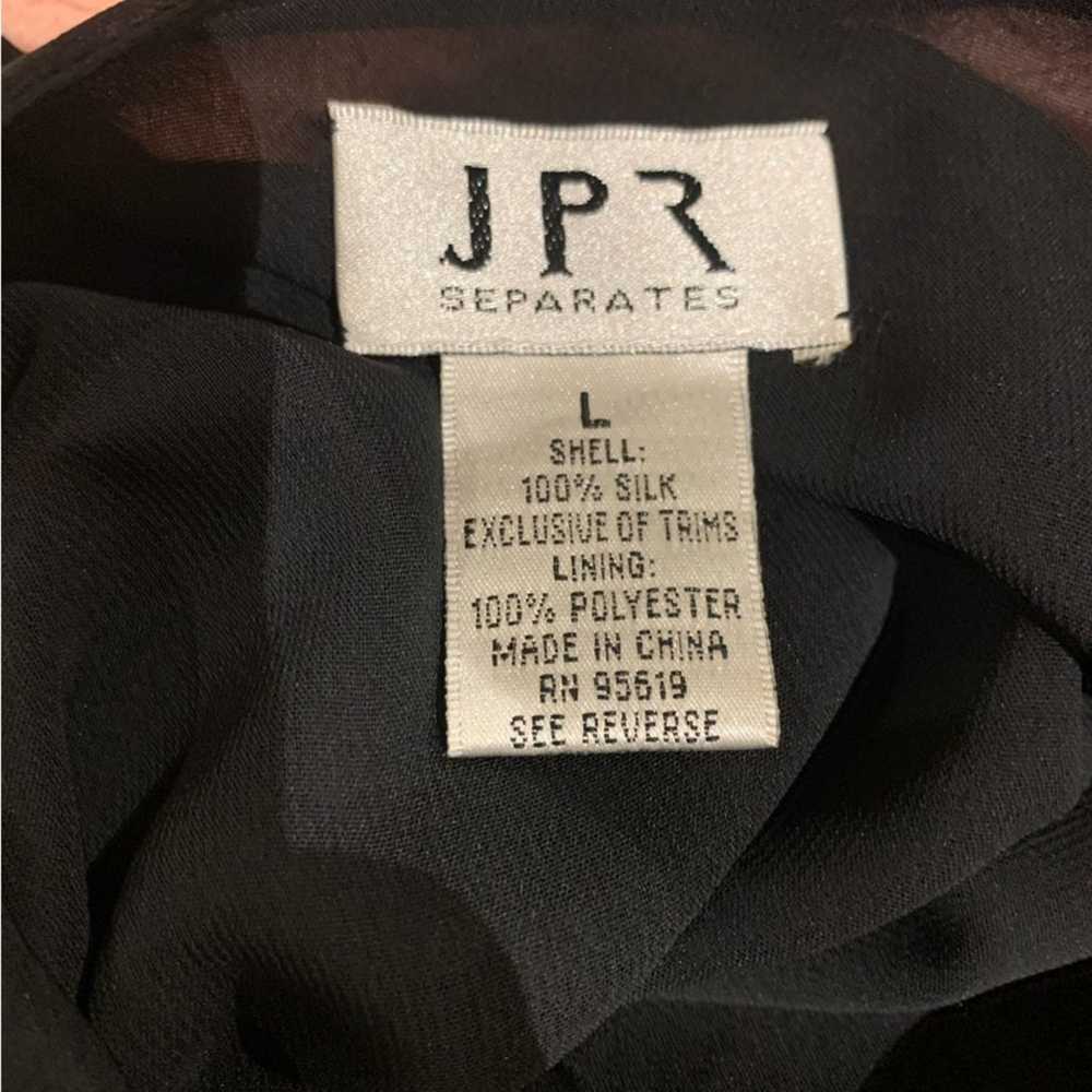 Vintage Y2K JPR Separates Black Silk Sequin Beade… - image 5
