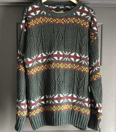 Coloured Cable Knit Sweater × Protege × Vintage V… - image 1