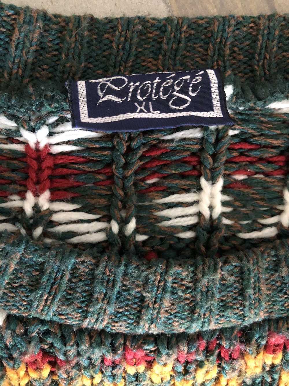 Coloured Cable Knit Sweater × Protege × Vintage V… - image 2