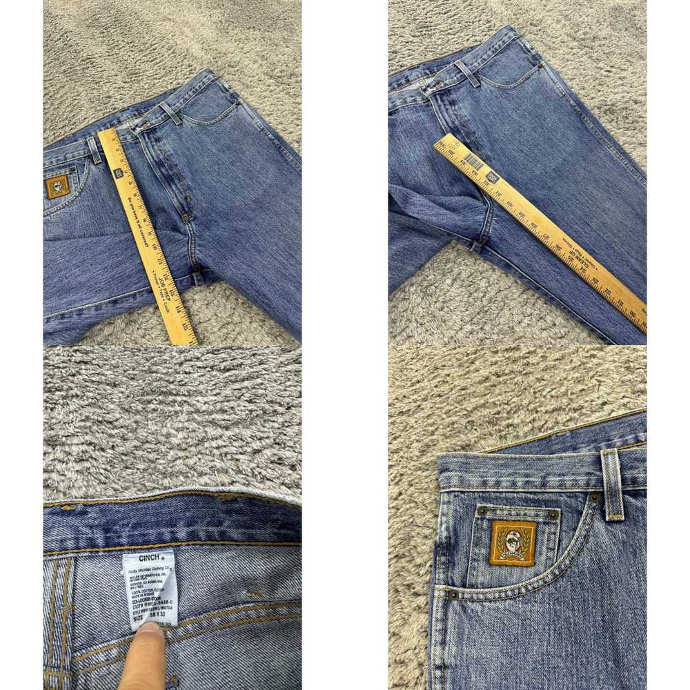 Vintage Vintage Cinch Jeans Mens 38x32 Straight L… - image 4