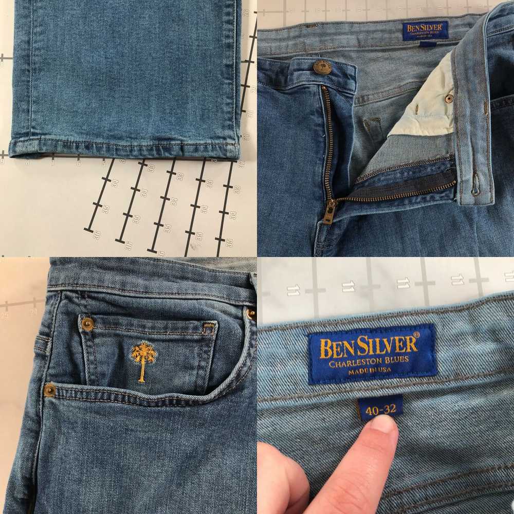 Vintage Ben Silver Jeans Mens 40x32 Blue Embroide… - image 4