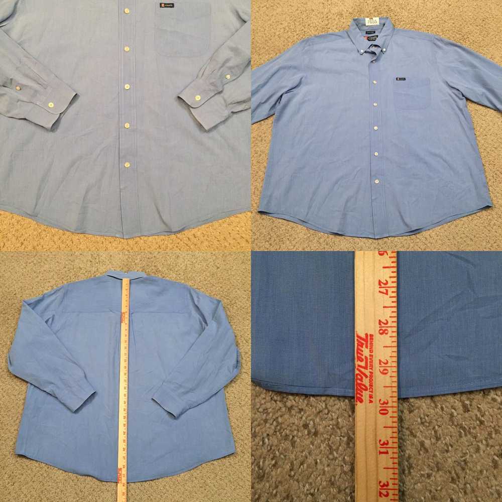 Chaps Chaps Shirt Mens XL Solid Blue Long Sleeve … - image 4