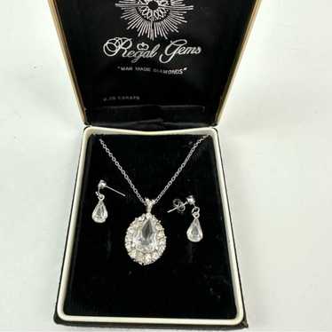 Royal Gems Vintage Man-Made Diamond Rhinestone Cr… - image 1