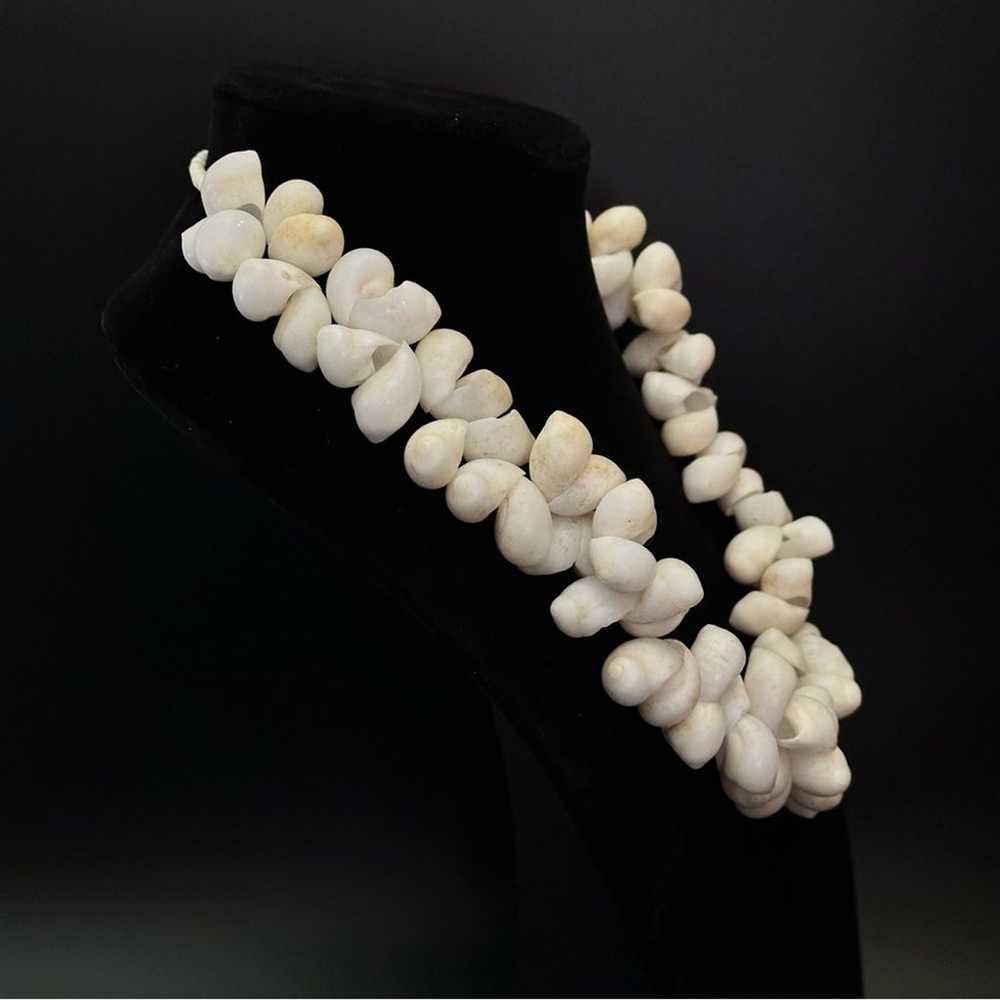 Vintage Cadoro Moon Snail Seashell Bib Necklace - image 3