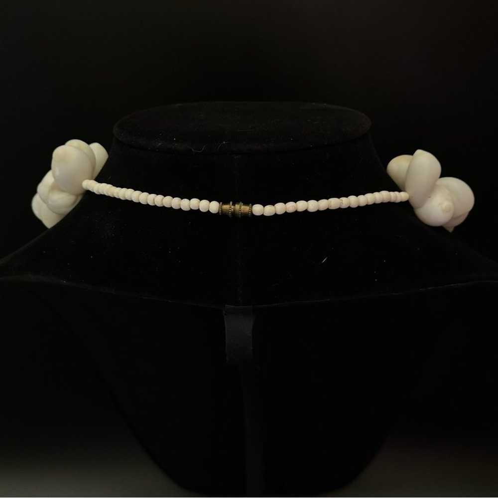 Vintage Cadoro Moon Snail Seashell Bib Necklace - image 4