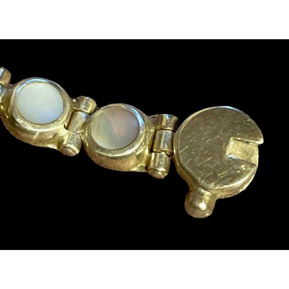 Scandean 950 Sterling Silver Bracelet Round Opal … - image 9